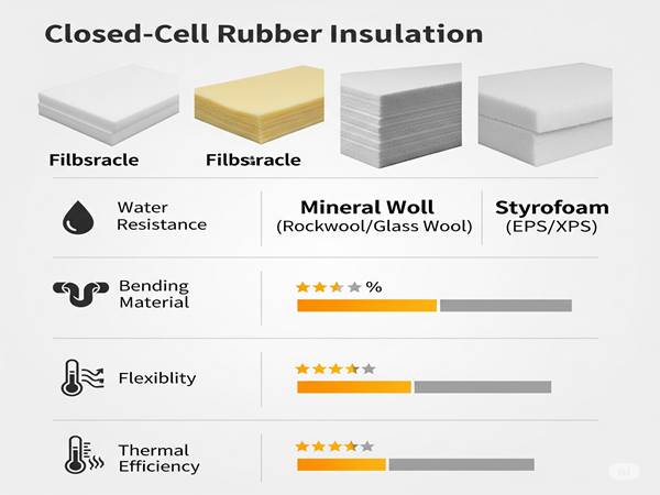 Perbandingan Insulation Rubber Closed-Cell dengan Material Isolasi Lain: Pilihan Terbaik untuk Kebutuhan Isolasi Anda