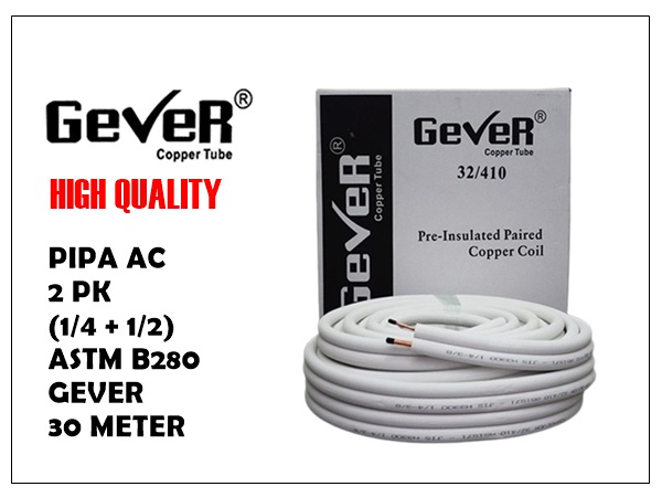 PIPA AC 2 PK (1/4 + 1/2) ASTM B280 GEVER 30 Meter