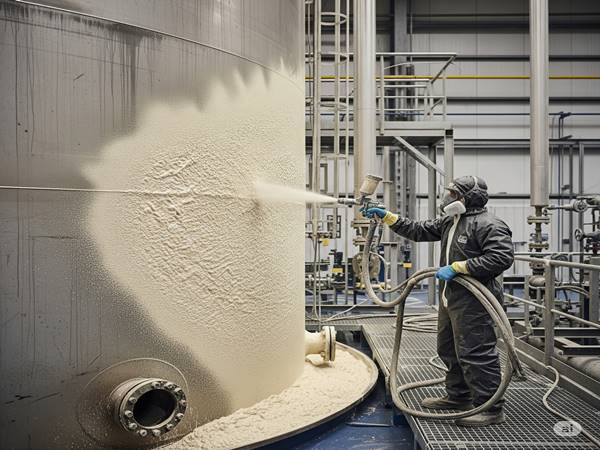 Polyurethane Spray untuk Pelapis Tangki dan Pipa Industri