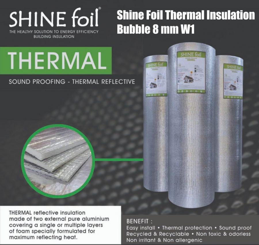 Shine Foil Thermal Insulation Bubble 8 mm W1